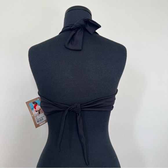 NWT Mapale Multipurpose Wrap Bikini Top in Black, M - Picture 5 of 16